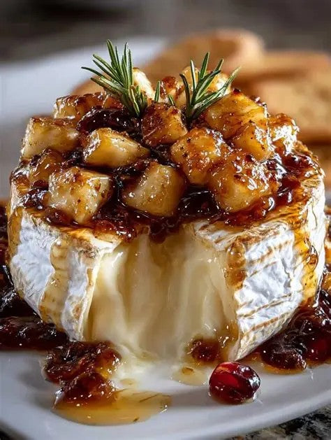 Brie topped with Chutney
