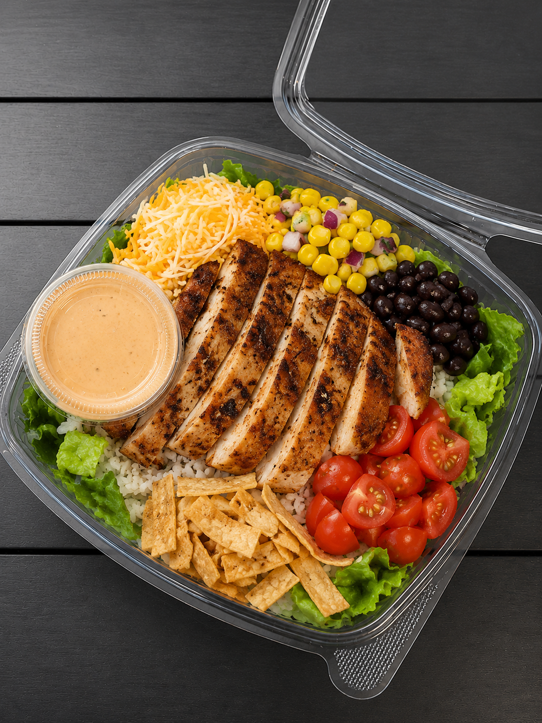 fresh southwest chicken protein bowl from Nystrom Orchard in Worthington Minnesota