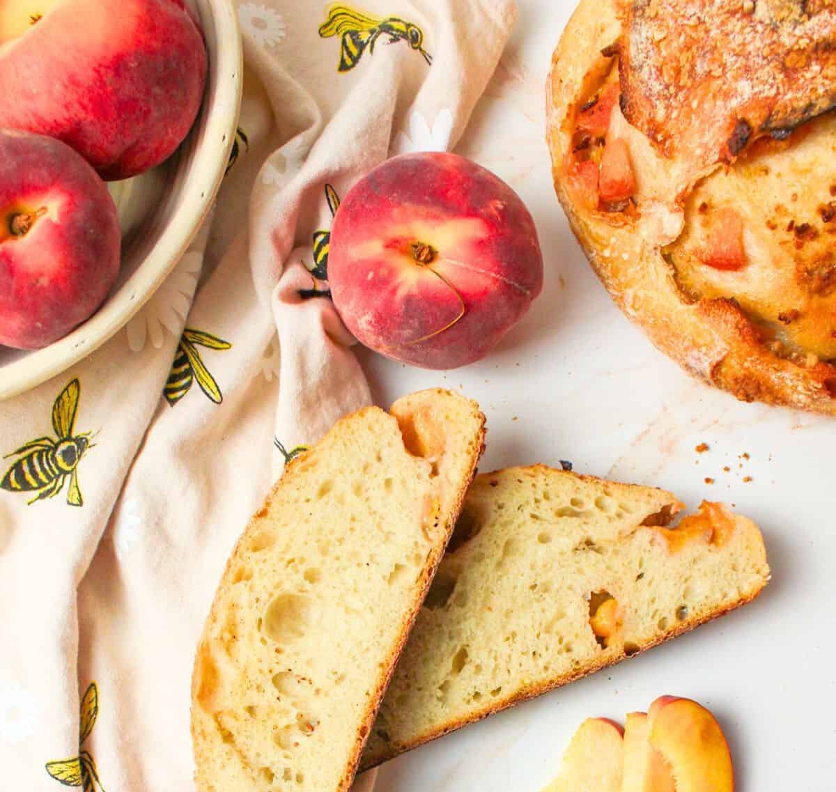 Peach Vanilla Cobbler Sourdough