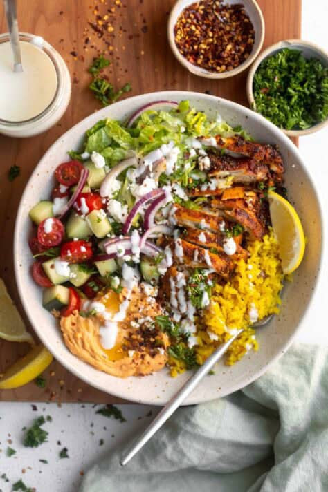 Chicken Schwarma Bowl