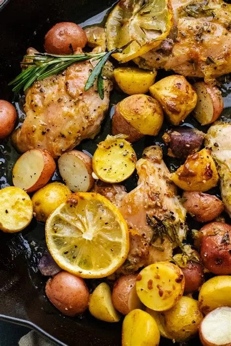 Lemon Herb Chicken and Potato Sheet Pan Dinner (serves 4)