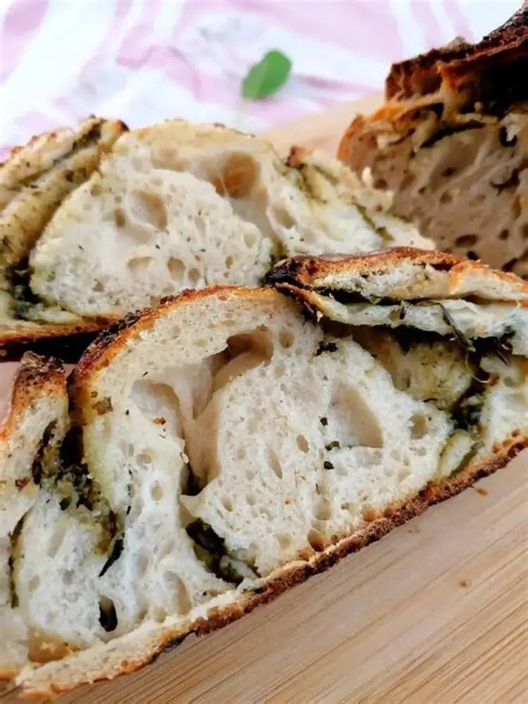 Apple Cheddar Basil Sourdough